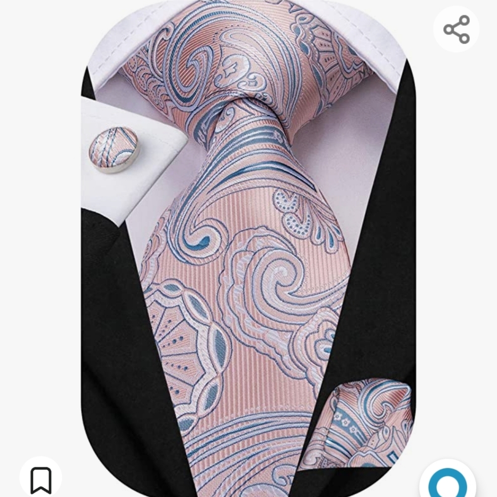 Tie/Pocket Square/Cuff Link Set